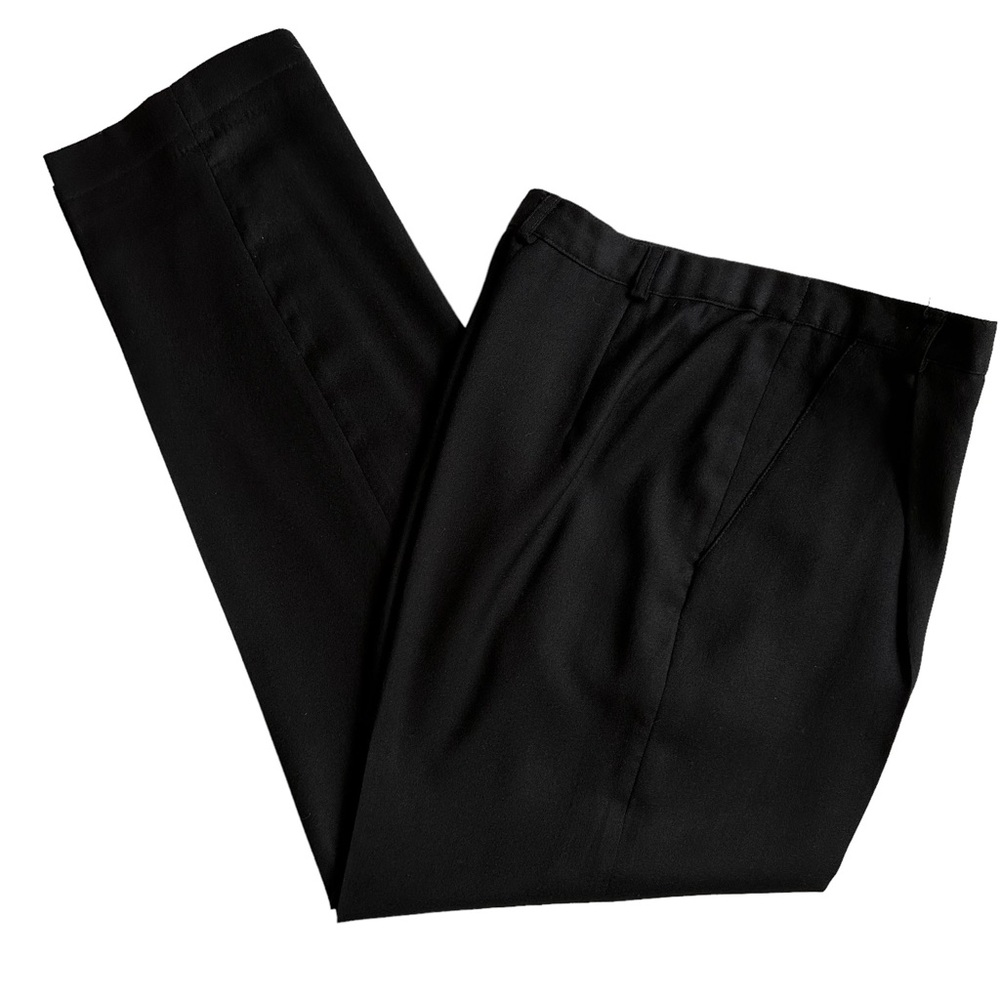 Norton McNaughtin Pants Trousers Black Wool High Rise Vintage Size 10